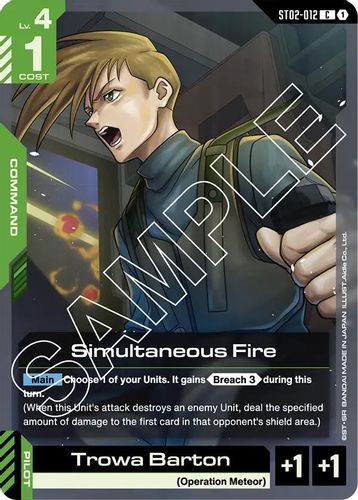 Simultaneous Fire (ST02-012) card