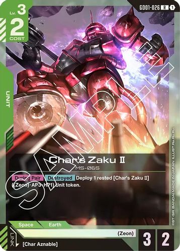 Char's Zaku II (GD01-026) card