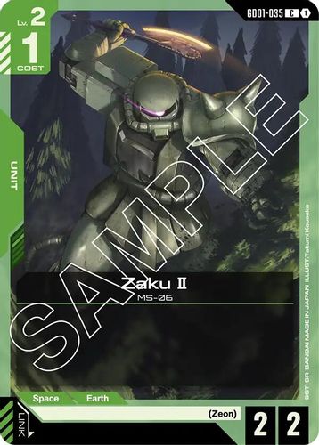 Zaku II (GD01-035) card