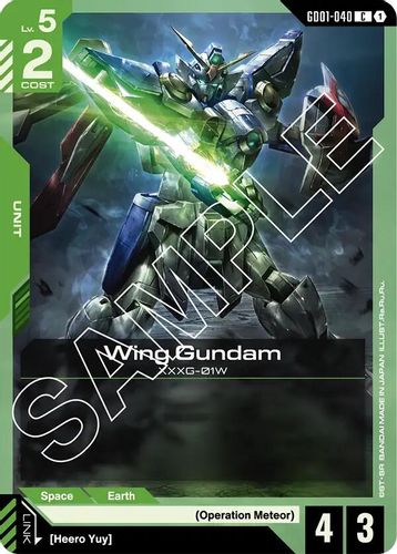 Wing Gundam (GD01-040) card
