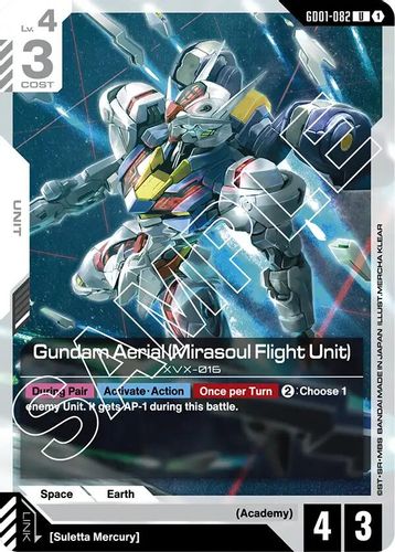 Gundam Aerial (Mirasoul Flight Unit) (GD01-082) card