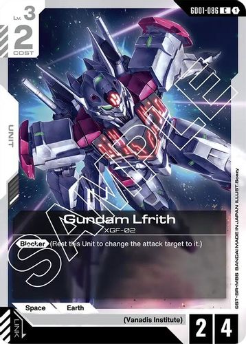 Gundam Lfrith (GD01-086) card