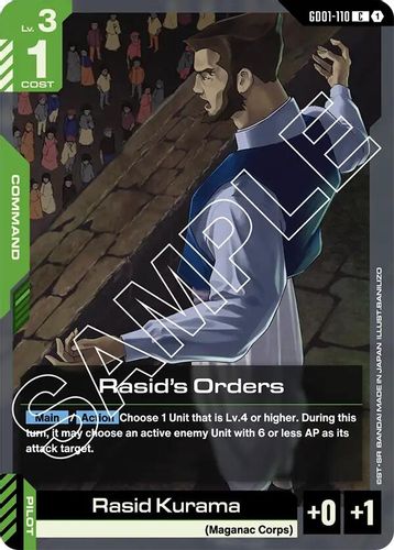 Rasid's Orders (GD01-110) card