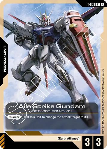 Aile Strike Gundam Token (T-008) card