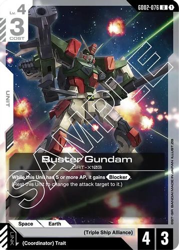 Buster Gundam (GD02-076) card