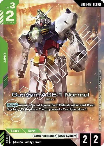 Gundam AGE-1 Normal (GD02-021) card