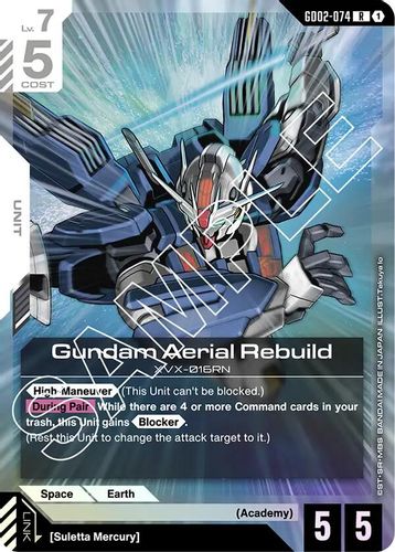 Gundam Aerial Rebuild (GD02-074) card