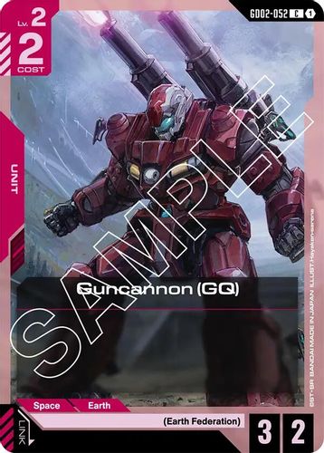 Guncannon (GQ) (GD02-052) card