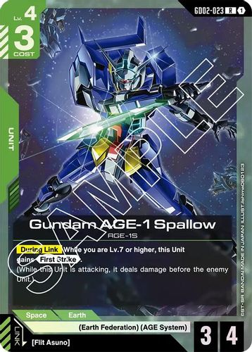 Gundam AGE-1 Spallow (GD02-023) card