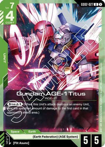 Gundam AGE-1 Titus (GD02-027) card