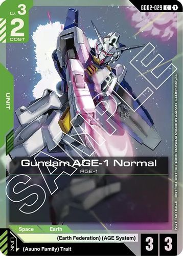 Gundam AGE-1 Normal (GD02-029) card
