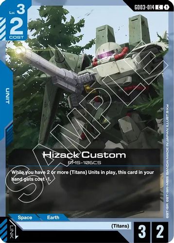 Hizack Custom (GD03-014) card