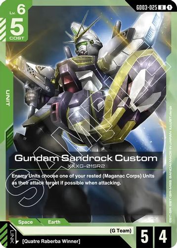 Gundam Sandrock Custom (GD03-025) card