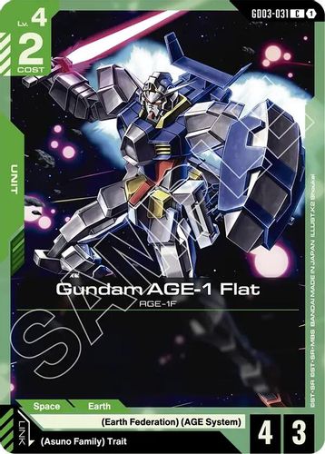 Gundam AGE-1 Flat (GD03-031) card