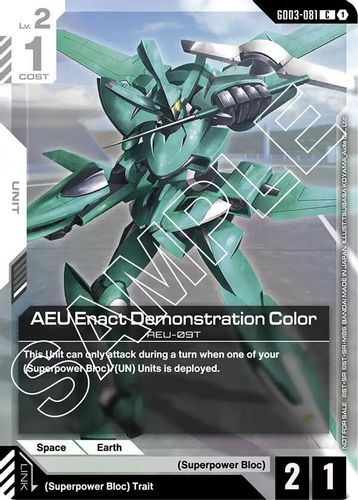 AEU Enact Demonstration Color (GD03-081) card