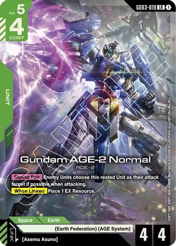 Gundam AGE-2 Normal (GD03-019) card
