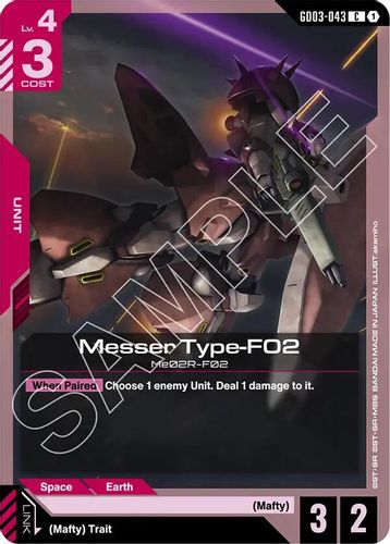 Messer Type-F02 (GD03-043) card