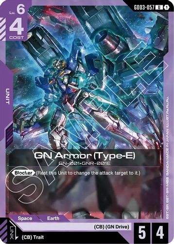 GN Armor (Type-E) (GD03-057) card