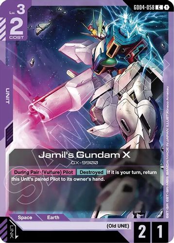Jamil's Gundam X (GD04-058) card