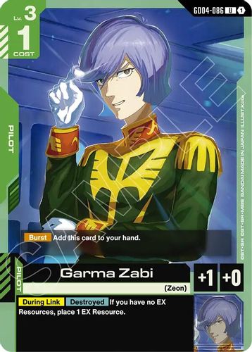 Garma Zabi (GD04-086) card