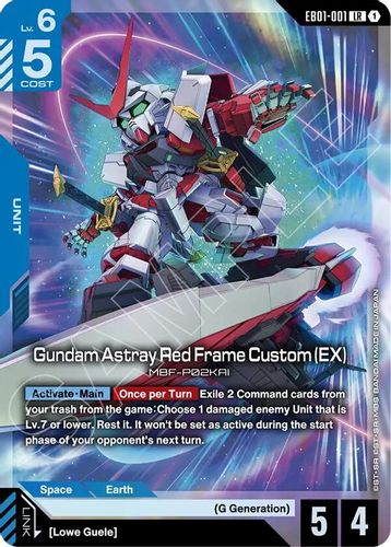 Gundam Astray Red Frame Custom (EX) (EB01-001) card