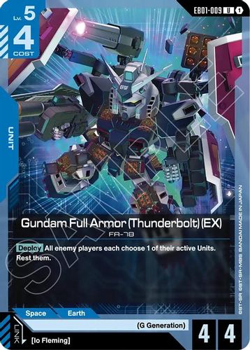 Gundam Full Armor (Thunderbolt) (EX) (EB01-009) card