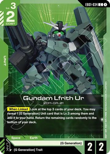 Gundam Lfrith Ur (EB01-034) card