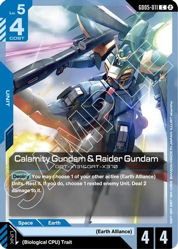 Calamity Gundam & Raider Gundam (GD05-011) card