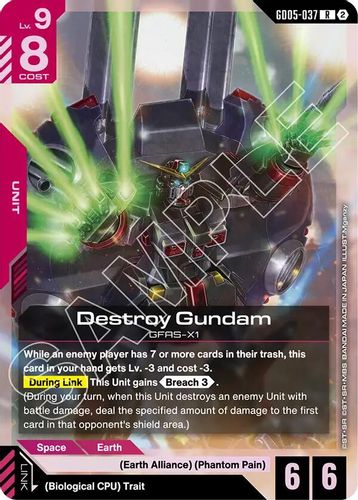 Destroy Gundam (GD05-037) card