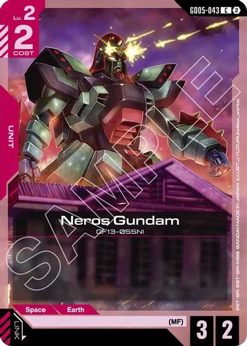 Neros Gundam (GD05-043) card