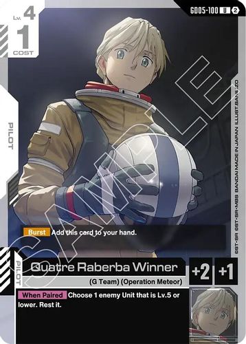 Quatre Raberba Winner (GD05-100) card