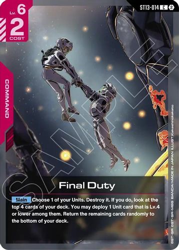 Final Duty (ST13-014) card